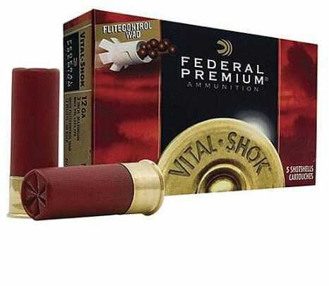 12 Gauge 5 Rounds Ammunition Federal Cartridge 2 3/4" 1 1/4 oz Lead #00 Buck